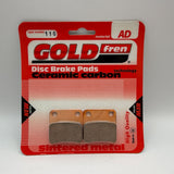 Plaquettes de frein Goldfren AD : AD110 ≈ FA257 / FA178 / VD162 / FDB625 / SBS115 / SBS670
