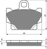 Plaquettes de frein Goldfren AD : AD113 ≈ FA081 / VD235 / FDB331 / SBS550