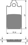 Plaquettes de frein avant Goldfren AD : Yamaha DT50 DT 50 (1997-2002)