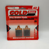 Plaquettes de frein Goldfren AD : AD118 ≈ FA186 / VD949 / FDB784 / SBS680