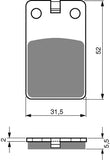 Plaquettes de frein Goldfren AD : AD120 ≈ FA099 / VD932 / FDB436 / SBS595