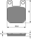 Plaquettes de frein Goldfren AD : AD121 ≈ FA115 / VD946 / SBS559