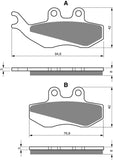 Plaquettes de frein Goldfren AD : AD122 ≈ FA194 / VD967 / FDB677 / SBS689