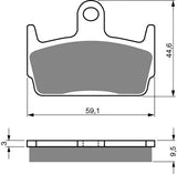 Plaquettes de frein Goldfren AD : AD131 ≈ FA234 / FA269 / VD962 / SBS710