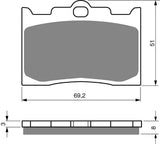 Plaquettes de frein Goldfren AD : AD132 ≈ FA216 / FA216/3 / FDB2040 / SBS678 / SBS662