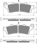 Plaquettes de frein avant Goldfren AD : Honda FES125 FES 125 (1998-2006)