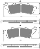 Plaquettes de frein avant Goldfren AD : Honda FES125 FES 125 (1998-2006)