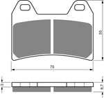 Plaquettes de frein avant Goldfren AD : Yamaha XT660 XT 660 (2004-2014)