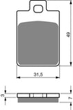 Plaquettes de frein Goldfren AD : AD142 ≈ FA255 / VD995 / FDB2037 / SBS712