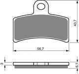 Plaquettes de frein Goldfren AD : AD143 ≈ FA291 / FDB2103 / SBS815