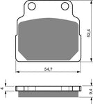 Plaquettes de frein arrière Goldfren AD : Honda CB450 CB 450 (1989-1992)