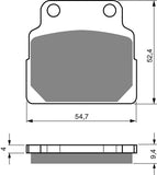 Plaquettes de frein arrière Goldfren AD : Honda CB450 CB 450 (1989-1992)