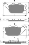 Plaquettes de frein arrière Goldfren AD : Honda NSS250 NSS 250 (2001-2004)