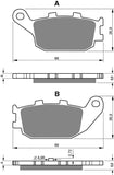 Plaquettes de frein arrière Goldfren AD : Honda NSS250 NSS 250 (2001-2004)