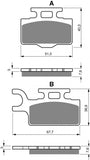 Plaquettes de frein Goldfren AD : AD167 ≈ FA302 / VD440 / FDB2110SG / SBS752
