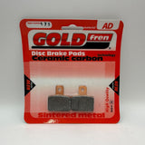 Plaquettes de frein Goldfren AD : AD173 ≈ FA351 / VD9003 / FDB2127 / SBS803