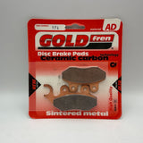 Plaquettes de frein Goldfren AD : AD174 ≈ FA264 / VD9012 / FDB2190 / SBD140 / SBS708