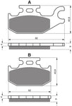 Plaquettes de frein arrière Goldfren AD : Yamaha YFM400 YFM 400 (2000-2006)