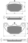 Plaquettes de frein arrière Goldfren AD : Kawasaki KSF90 KSF 90 (2007-2014)
