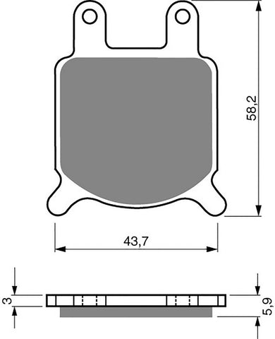 Plaquettes de frein Goldfren AD : AD184 ≈ FA076 / VD928 / SBS560