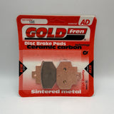 Plaquettes de frein Goldfren AD : AD186 ≈ FA321 / VD981 / FDB2115 / SBS772