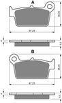 Plaquettes de frein arrière Goldfren AD : Yamaha YZ125 YZ 125 (2003-2025)