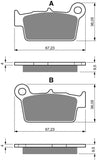 Plaquettes de frein arrière Goldfren AD : Yamaha YZ125 YZ 125 (2003-2025)