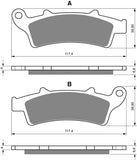 Plaquettes de frein Goldfren AD : AD193 ≈ FA324 / VD9017 / FDB2105 / SBS761