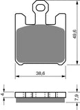 Plaquettes de frein Goldfren AD : AD200 ≈ FA369/4 / VD354 / FDB2164 / SBS788