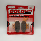 Plaquettes de frein Goldfren AD : AD205 ≈ FA317 / VD276 / VD979 / FDB2149 / SBS767