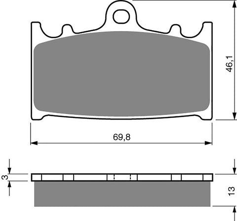 Plaquettes de frein arrière Goldfren AD : Suzuki VL1500 VL 1500 (2002-2009)
