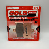 Plaquettes de frein Goldfren AD : AD207 ≈ FA347 / VD443 / FDB2158 / SBS782