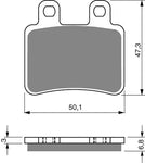 Plaquettes de frein arrière Goldfren AD : Yamaha DT50 DT 50 (2003-2008)