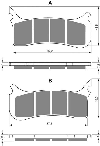Plaquettes de frein Goldfren AD : AD212 ≈ FA406