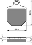 Plaquettes de frein Goldfren AD : AD238 ≈ FA433/4