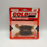 Plaquettes de frein Goldfren AD : AD248 ≈ FA450 / VD280 / FDB2219ZR / SBS840