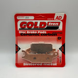 Plaquettes de frein Goldfren AD : AD255 ≈ FA445 / VD279 / FDB2233 / SBS852