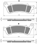 Plaquettes de frein Goldfren AD : AD257 ≈ FA388 / VD172 / FDB2196 / SBS192 / SBS828