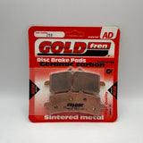 Plaquettes de frein Goldfren AD : AD258 ≈ FA447 / VD9031 / FDB2260 / SBS841 / SBS901