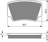 Plaquettes de frein Goldfren AD : AD260 ≈ FA463 / SBS867