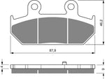 Plaquettes de frein arrière Goldfren AD : Suzuki AN650 AN 650 (2003-2013)