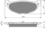 Plaquettes de frein arrière Goldfren AD : Yamaha YP400 YP 400 (2004-2011)