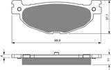 Plaquettes de frein arrière Goldfren AD : Yamaha YP400 YP 400 (2004-2011)