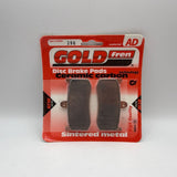 Plaquettes de frein Goldfren AD : AD296 ≈ FA491 / VD9048 / FDB2252 / SBS864