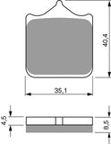 Plaquettes de frein Goldfren AD : AD304 ≈ FA604/4 / FDB2255 / SBS870