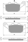 Plaquettes de frein Goldfren AD : AD306 ≈ FA496 / VD147/2 / FDB2258 / SBS881