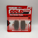 Plaquettes de frein Goldfren AD : AD307 ≈ FA612 / VD9058 / FDB2262SG / SBS885