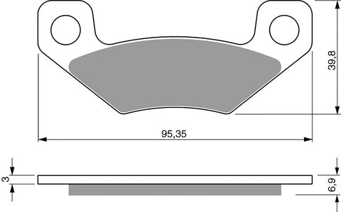 Plaquettes de frein Goldfren AD : AD315 ≈ FA398 / / FDB2272SG