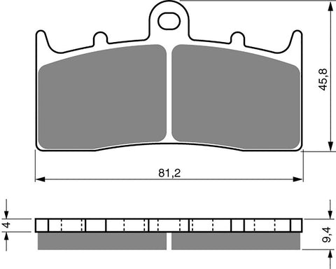 Goldfren AD Brake Pads: AD318 ≈ FA613 / FA294 / VD439 / VD439/2 / FDB2124 / SBS778