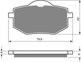 Plaquettes de frein Goldfren AD : AD322 ≈ FA136 / VD246 / FDB591 / SBS616